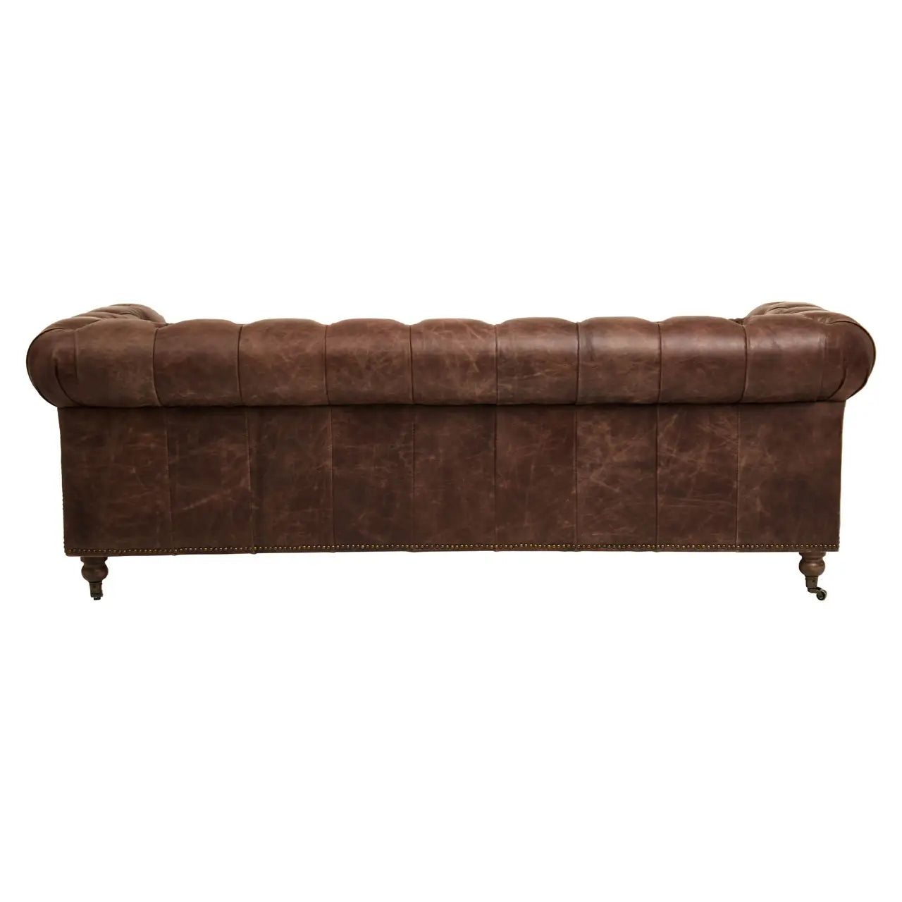 Hoxton Cow Leather 3 Seater Sofa In Brown