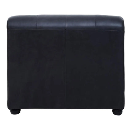 King Left Arm Distressed Leather 1 Seater Sofa In Slate Grey