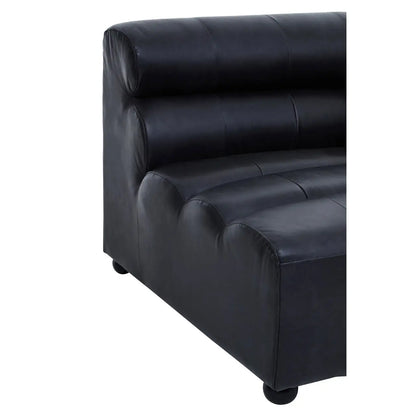 King Left Arm Distressed Leather 1 Seater Sofa In Slate Grey