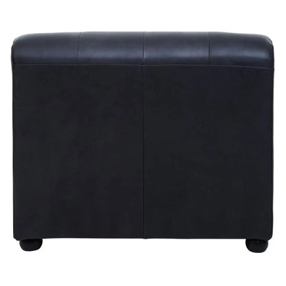 King Right Arm Distressed Leather 1 Seater Sofa In Slate Grey