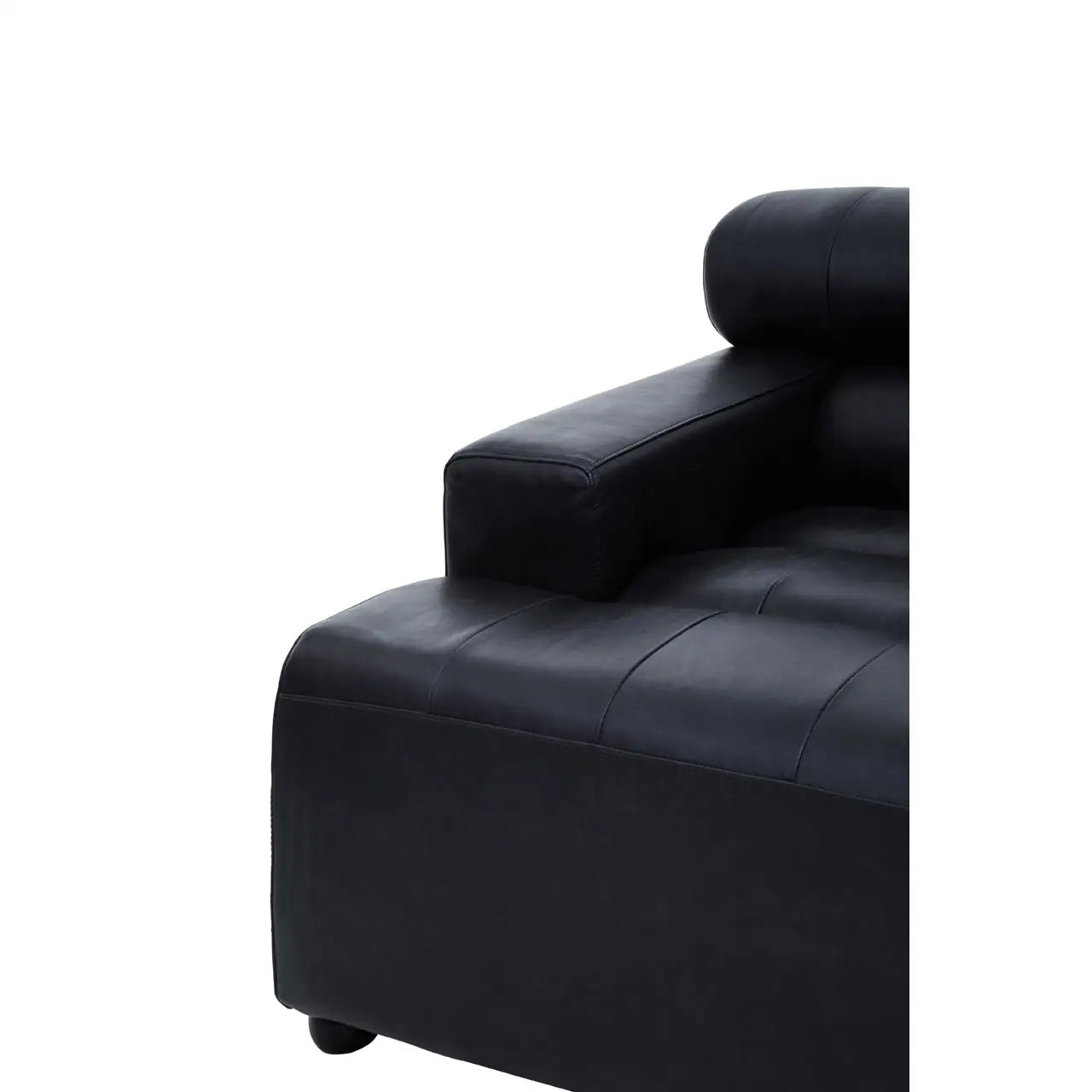 King Right Arm Distressed Leather 1 Seater Sofa In Slate Grey