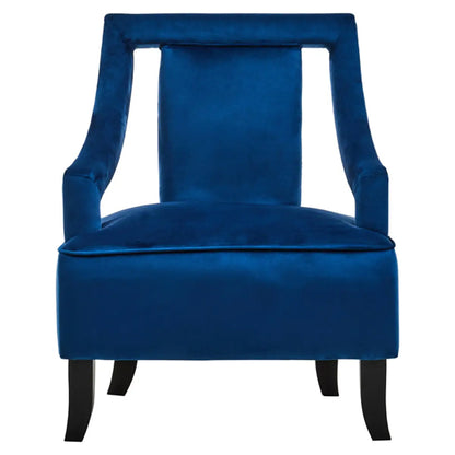 Faye Velvet Armchair In Midnight Blue
