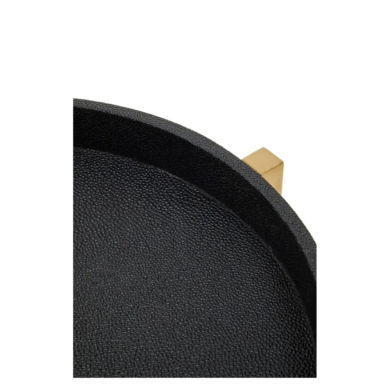 Cardoba Set Of 2 Shagreen Tray Side Tables In Black