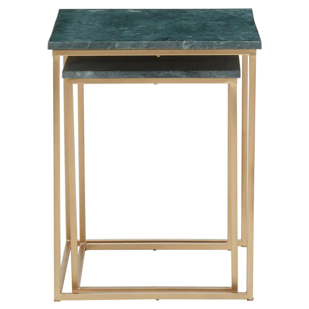 Mandoli Marble Nest Of 2 Side Tables In Green