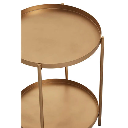 Mandoli Metal Side Table In Gold Metal Frame