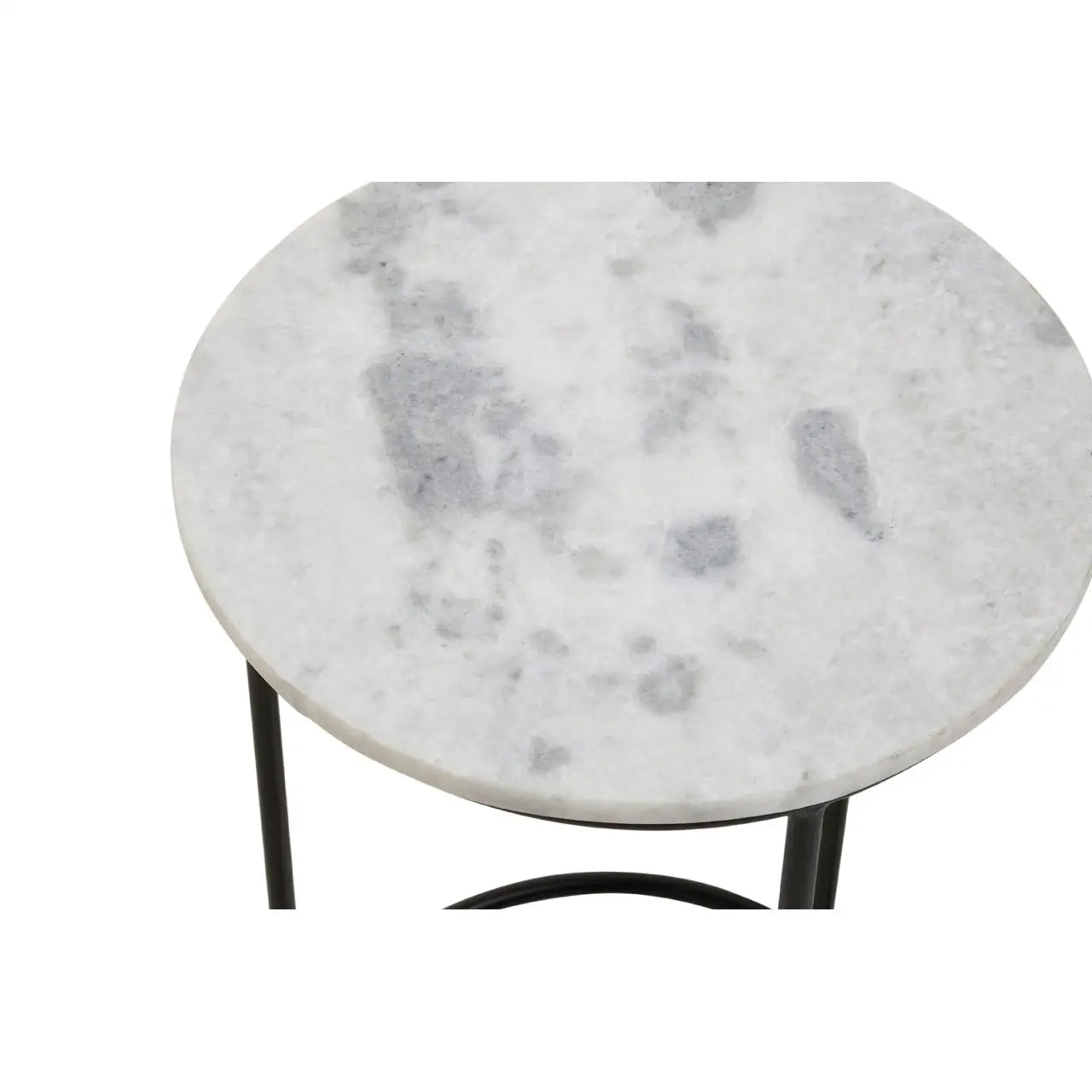 Mandoli Marble Top Nest Of 2 Side Tables In White
