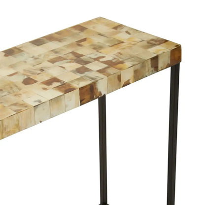 Obra Mother Of Pearl Wooden Console Table In Cream