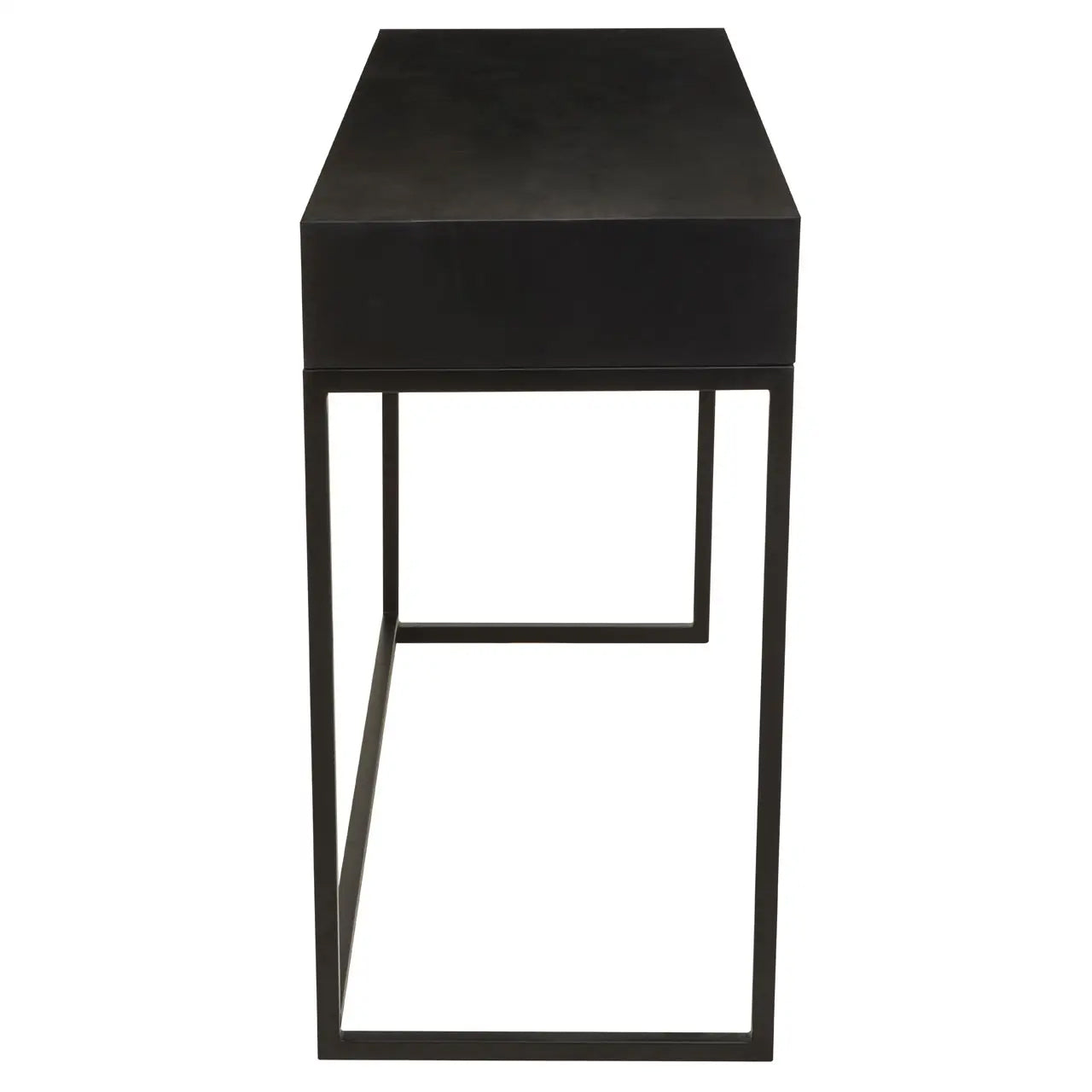 Fusion Wooden Console Table With 2 Drawers With Black Frame
