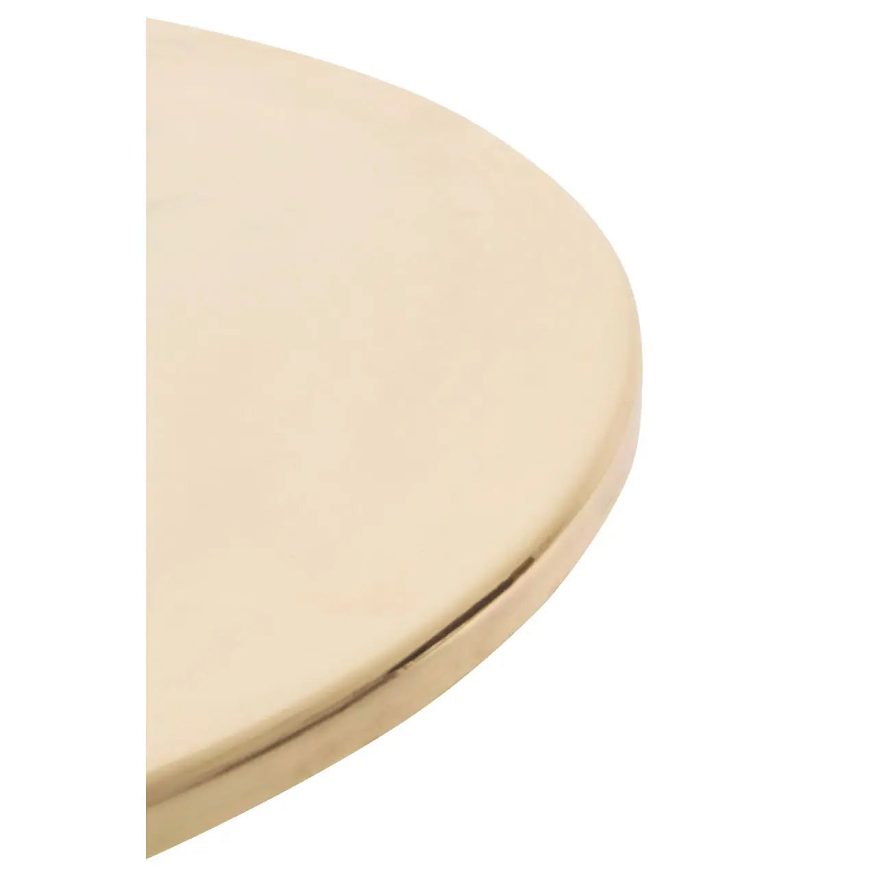 Amira Stainless Steel Side Table In Shiny Gold
