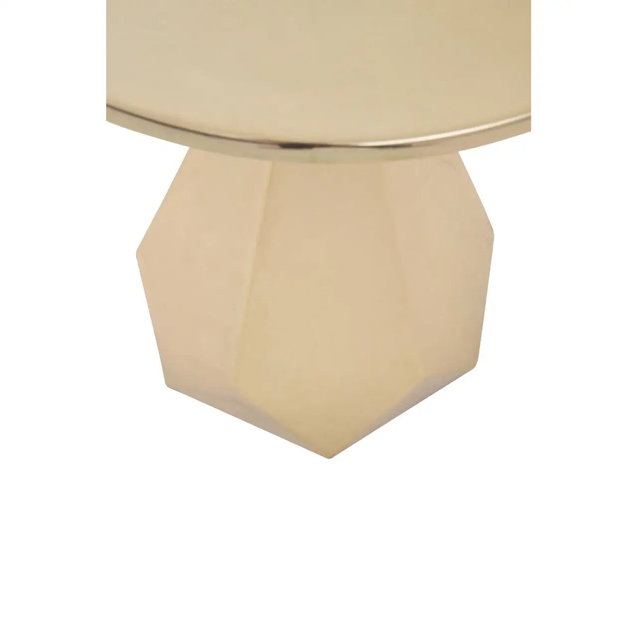 Amira Stainless Steel Side Table In Shiny Gold