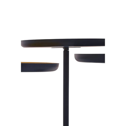Amira Metal Set Of 3 Tray Tables In Gold And Black
