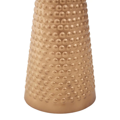Amira Round White Top Side Table With Gold Base