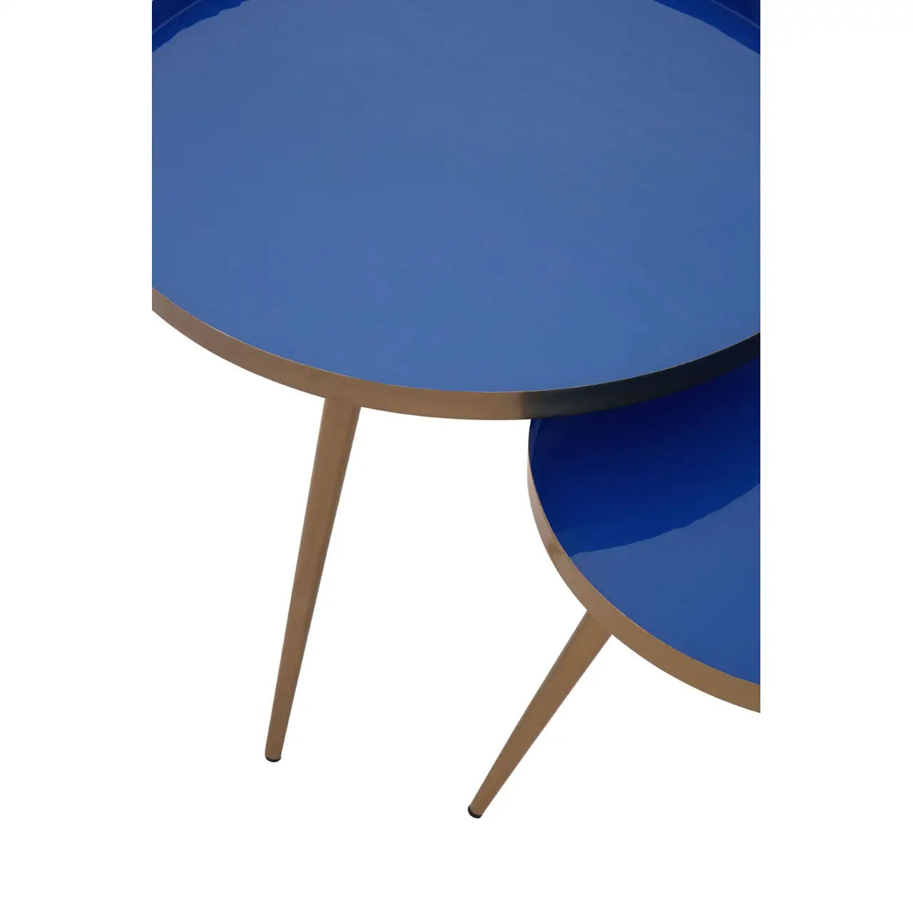 Amira Metal Nest Of 2 Tables In Blue Enamel