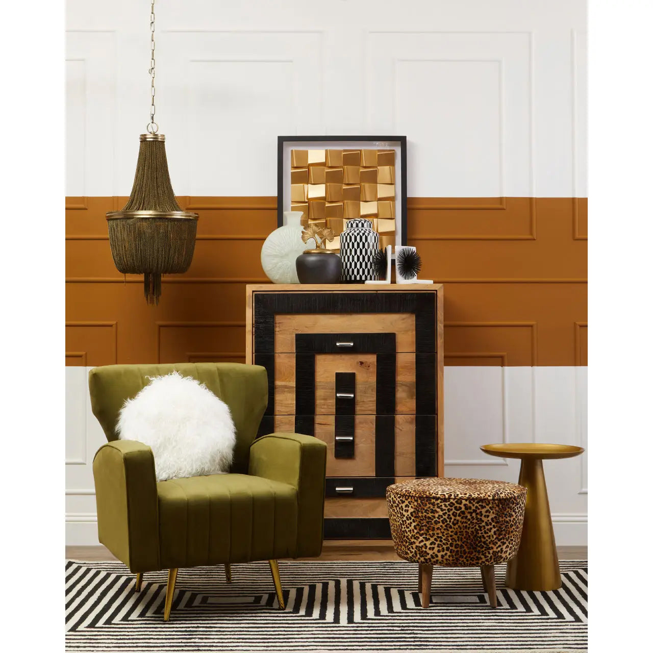 Pali Round Aluminium Side Table In Gold