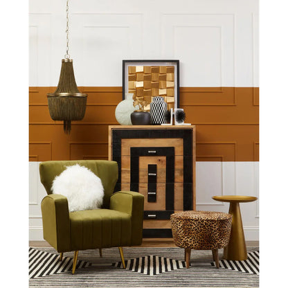 Pali Round Aluminium Side Table In Gold