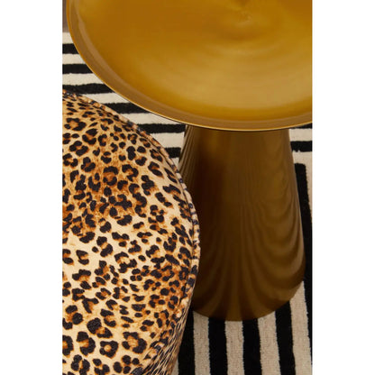 Pali Round Aluminium Side Table In Gold