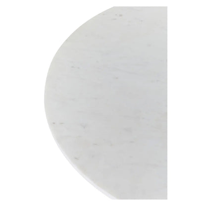 Myan Round Marble Top Coffee Table In White