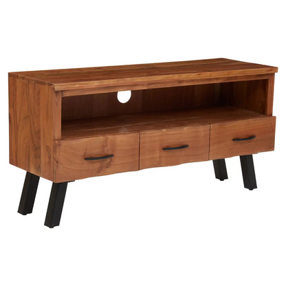 Nashik Acacia Wooden TV Stand With 3 Drawers In Natural