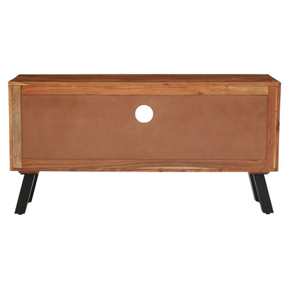 Nashik Acacia Wooden TV Stand With 3 Drawers In Natural