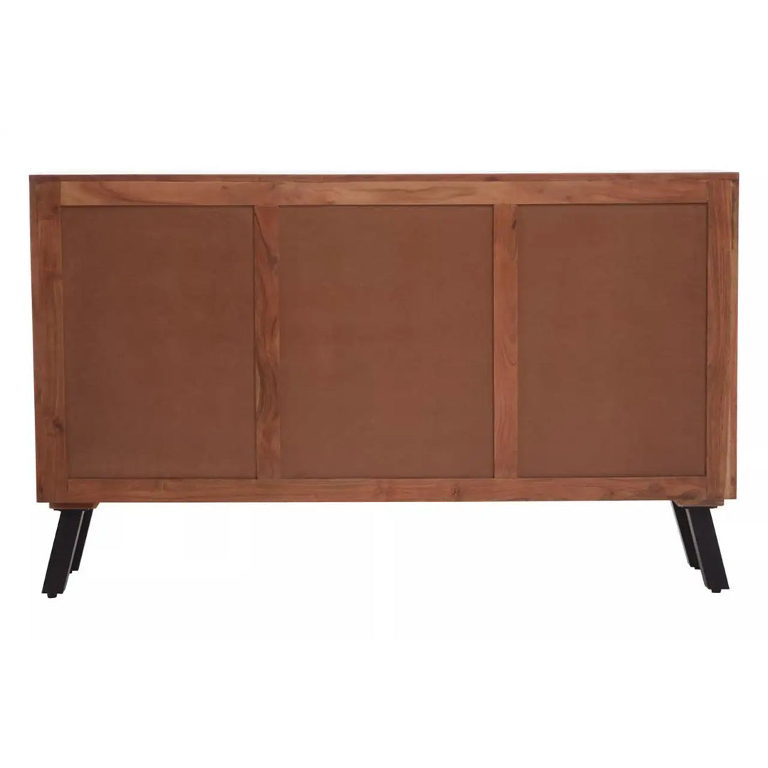 Nashik Acacia Wooden Sideboard With 2 Doors 3 Drawers In Natural