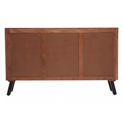 Nashik Acacia Wooden Sideboard With 2 Doors 3 Drawers In Natural