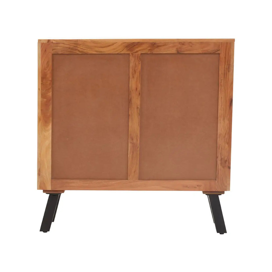 Nashik Acacia Wooden Sideboard With 1 Door 3 Drawers In Natural