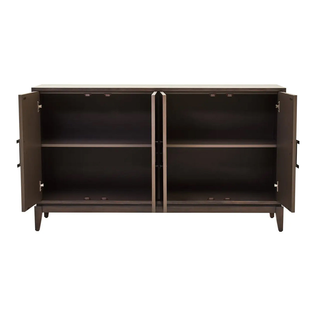 Dimaro Wooden Sideboard With 4 Doors In Antique Grey