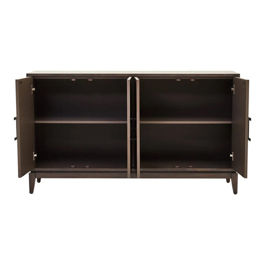 Dimaro Wooden Sideboard With 4 Doors In Antique Grey