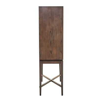Dimaro Wooden Drinks Cabinet With 2 Doors In Antique Grey