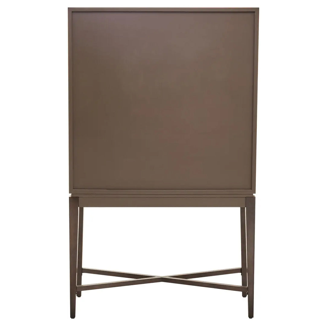 Dimaro Wooden Drinks Cabinet With 2 Doors In Antique Grey