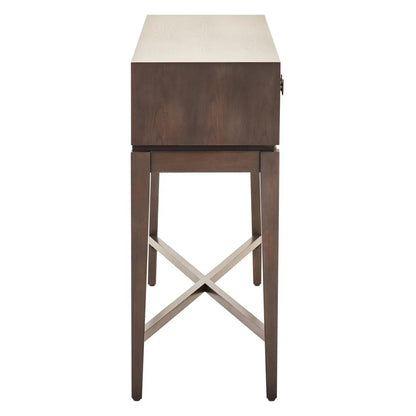 Dimaro Wooden Console Table With 2 Drawers In Antique Grey