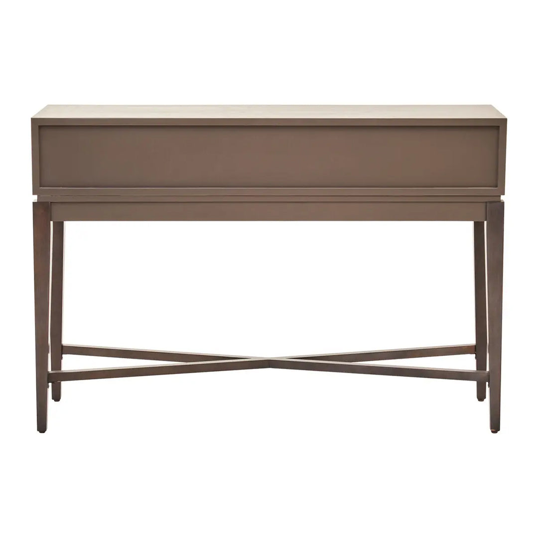 Dimaro Wooden Console Table With 2 Drawers In Antique Grey