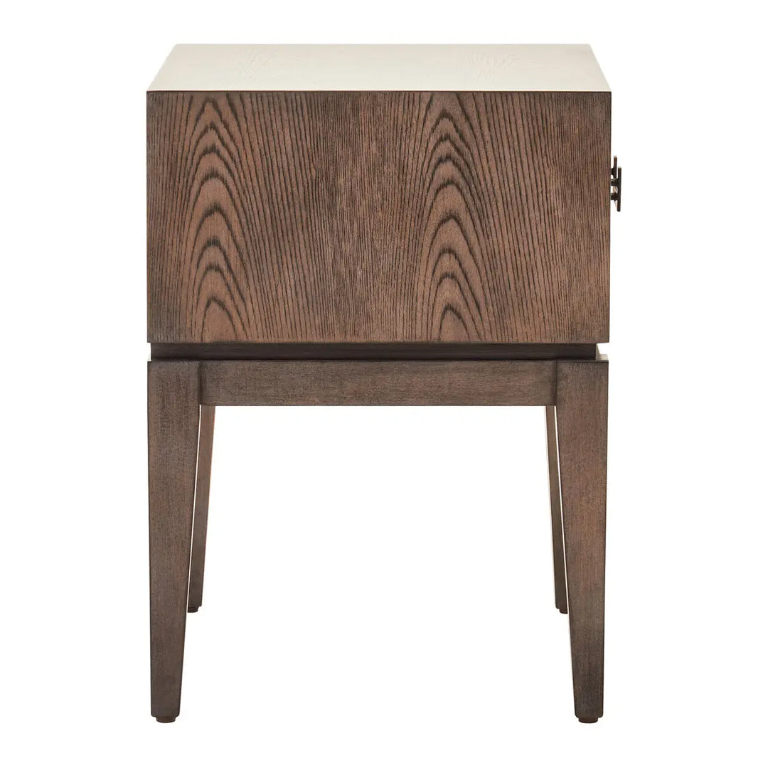 Dimaro Wooden Side Table With 1 Drawer In Antique Grey