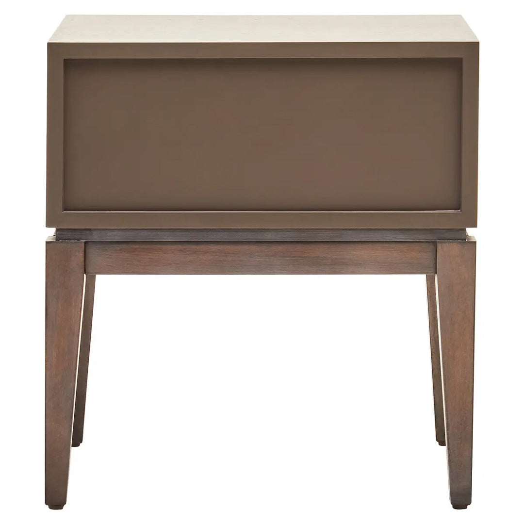 Dimaro Wooden Side Table With 1 Drawer In Antique Grey