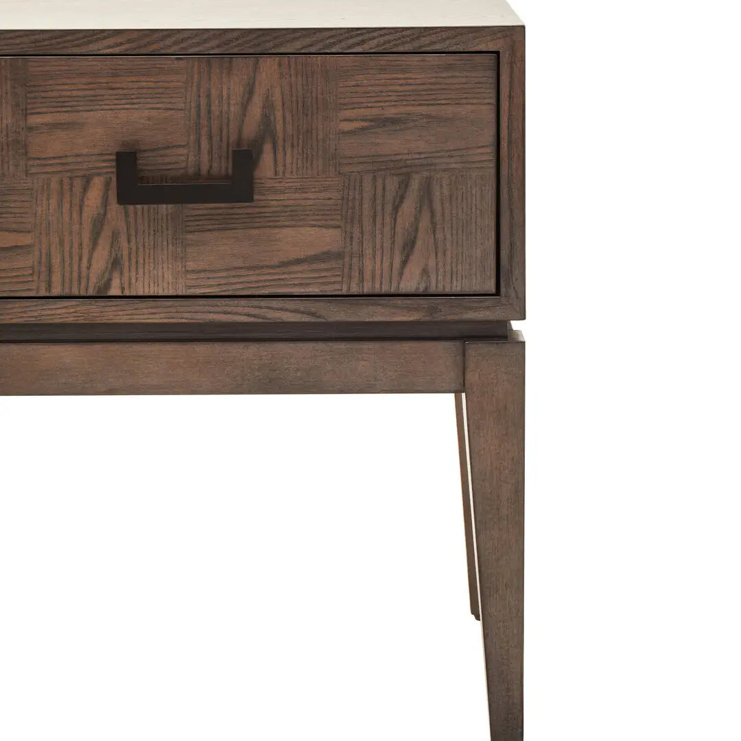 Dimaro Wooden Side Table With 1 Drawer In Antique Grey