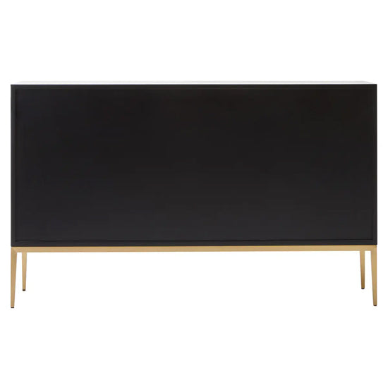 Davoli Wooden Sideboard With 4 Doors In Black