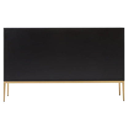 Davoli Wooden Sideboard With 4 Doors In Black
