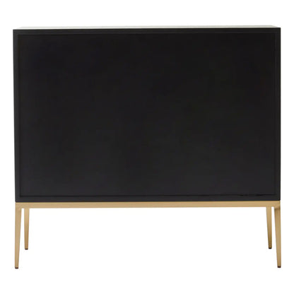 Davoli Wooden Sideboard With 2 Doors In Black