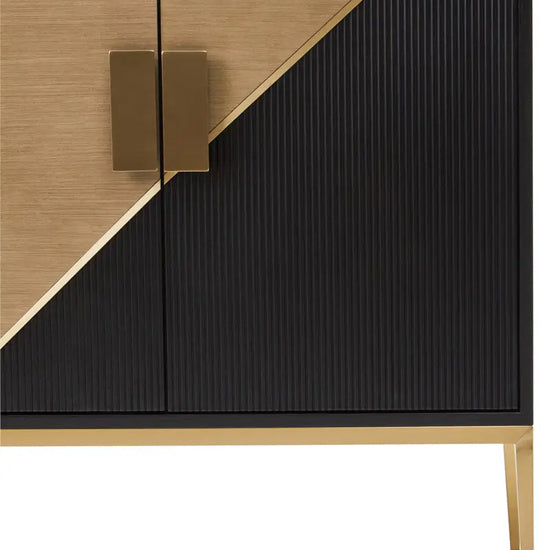 Davoli Wooden Sideboard With 2 Doors In Black