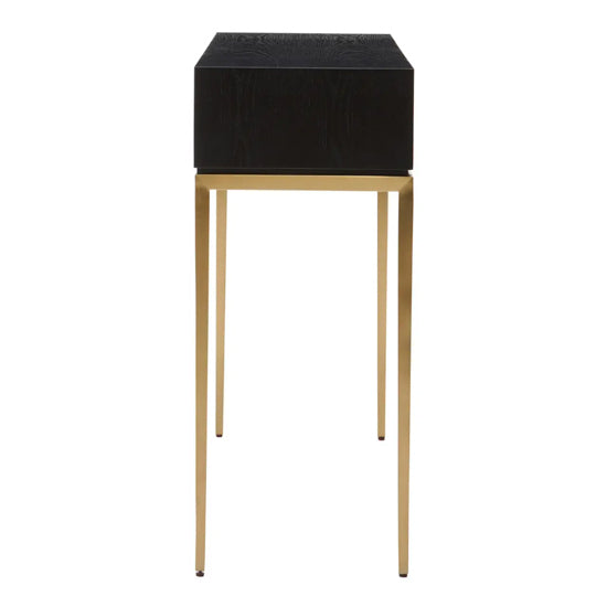 Davoli Wooden Console Table With 1 Door In Black