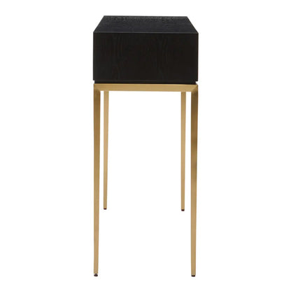 Davoli Wooden Console Table With 1 Door In Black