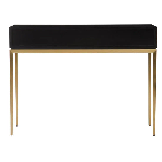 Davoli Wooden Console Table With 1 Door In Black