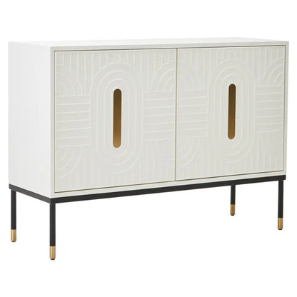 Danta Wooden Sideboard With 2 Doors In Off White