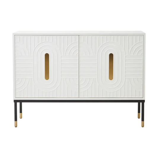 Danta Wooden Sideboard With 2 Doors In Off White