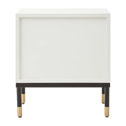 Danta Wooden Bedside Cabinet With 2 Drawers In Off White