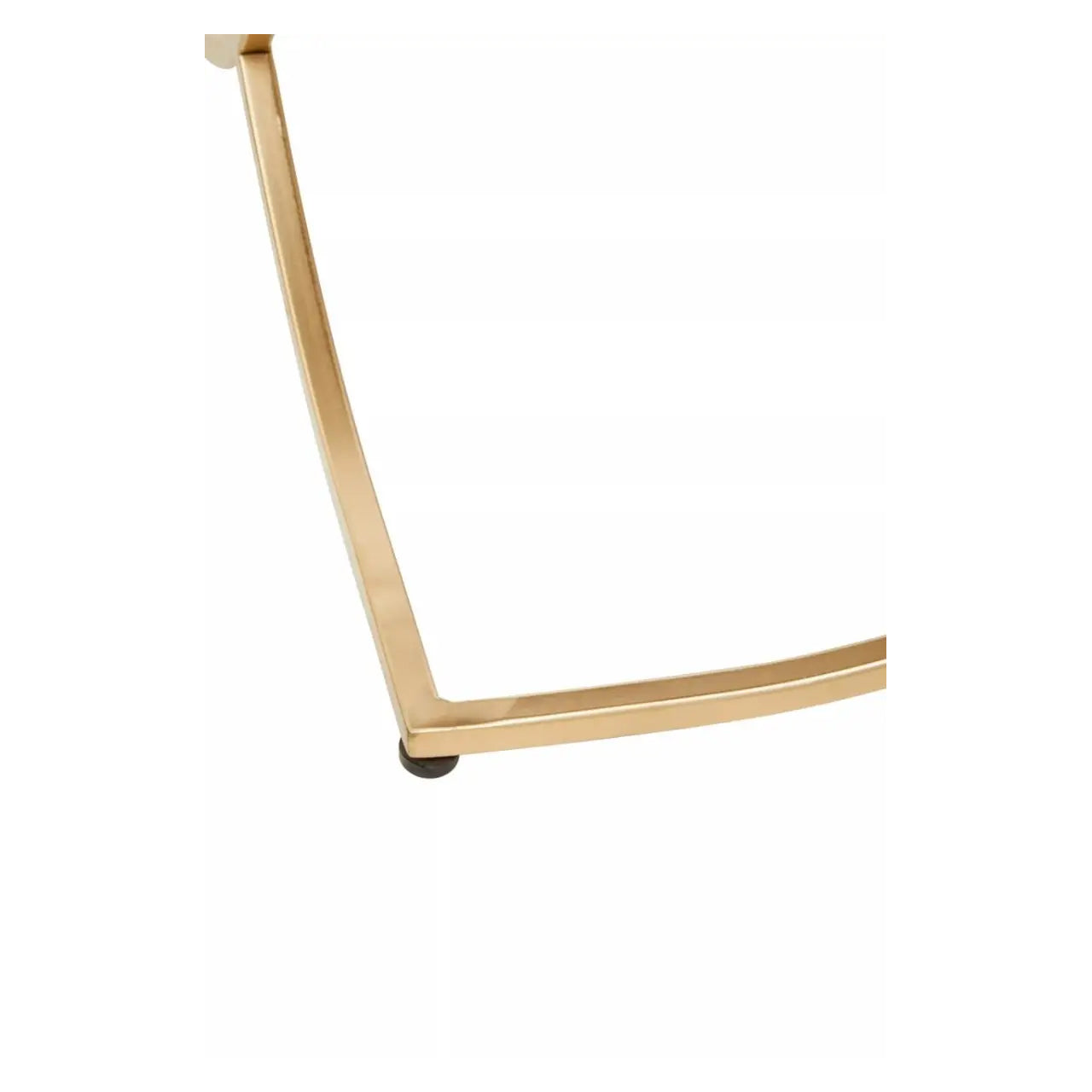 Kia Marble Side Table In Black With Gold Metal Frame