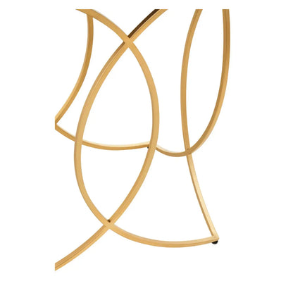 Kia Marble Console Table In Black With Gold Metal Frame