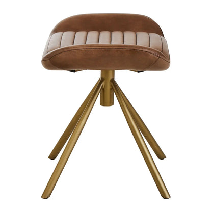 Buffalo Genuine Leather Footstool In Brown