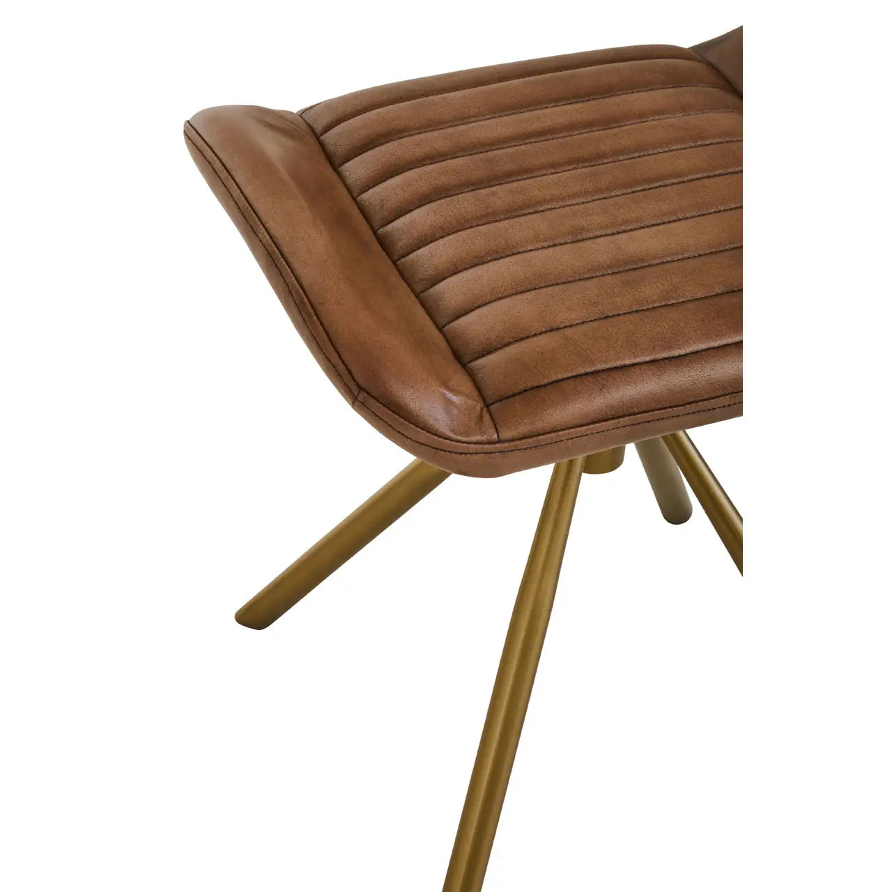 Buffalo Genuine Leather Footstool In Brown
