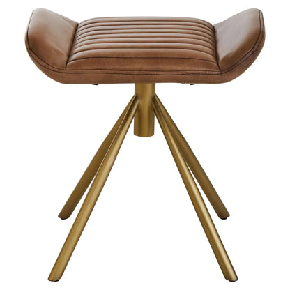 Buffalo Genuine Leather Footstool In Brown